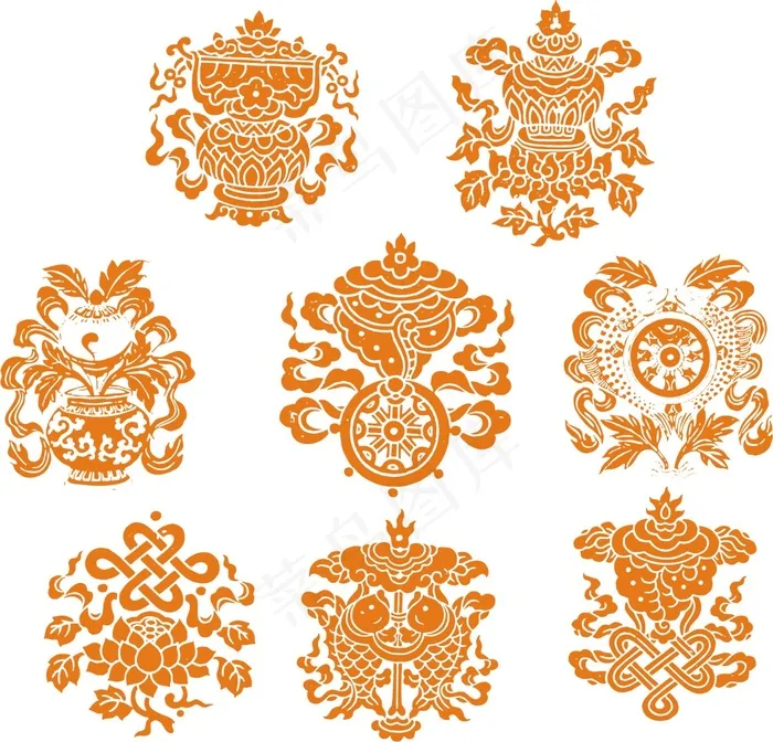 传统花纹图案cdr矢量图cdr矢量模版下载