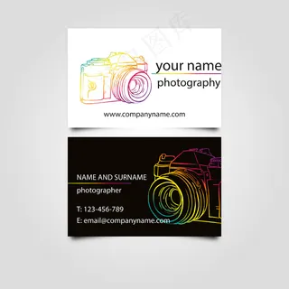 黑色蓝色IT科技大气名片