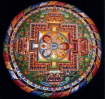 藏密宗彩饰圆盘图片