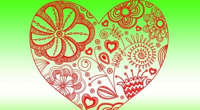 古典心型漂亮笔刷图片