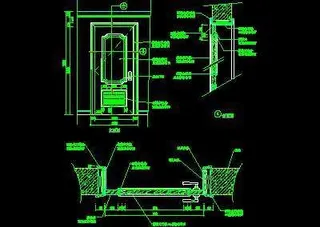 单扇门详图、双扇门详图、木做门套-...