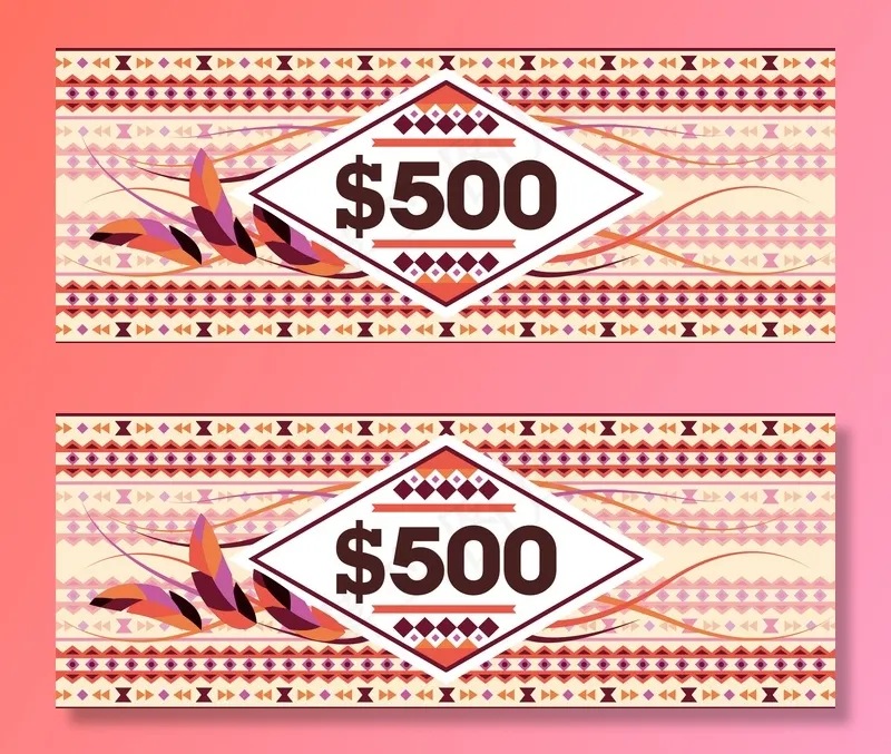 2017粉色浪漫高档代金券设计psd模版下载