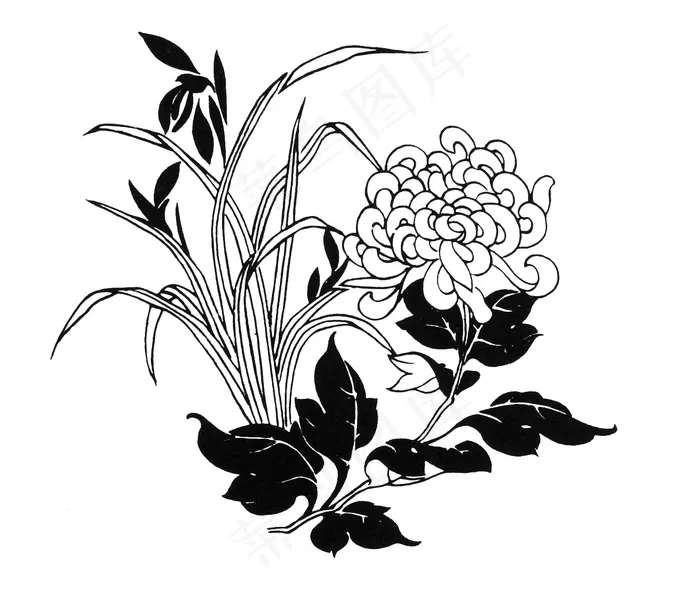 春兰秋菊 吉祥图案_258