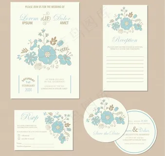 婚礼邀请卡图片