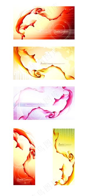 水墨渲染艺术BANNER矢量图 ...