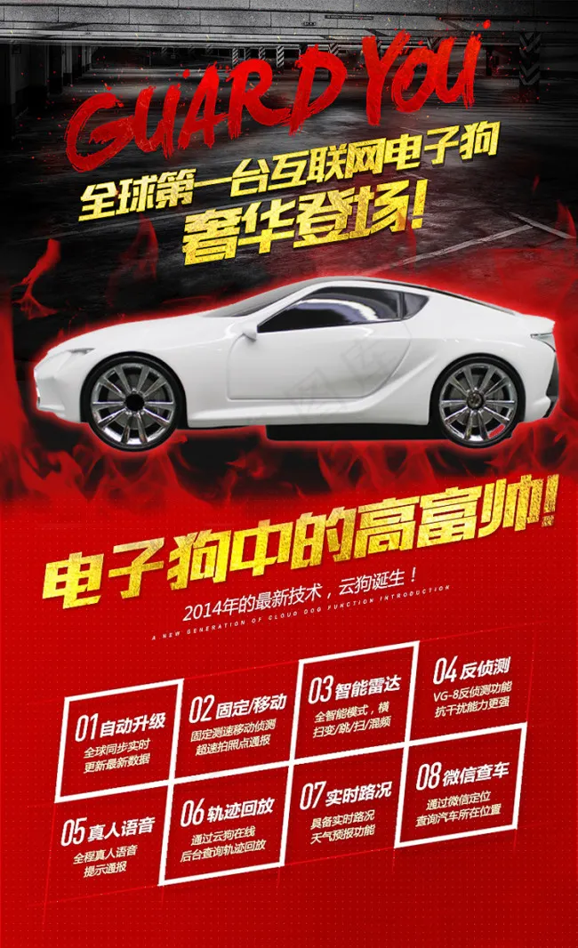 电子狗海报详情页psd模版下载
