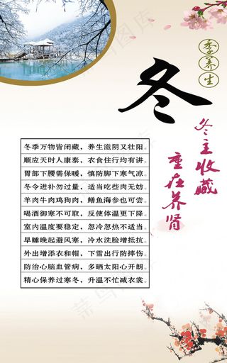 冬季养生展板