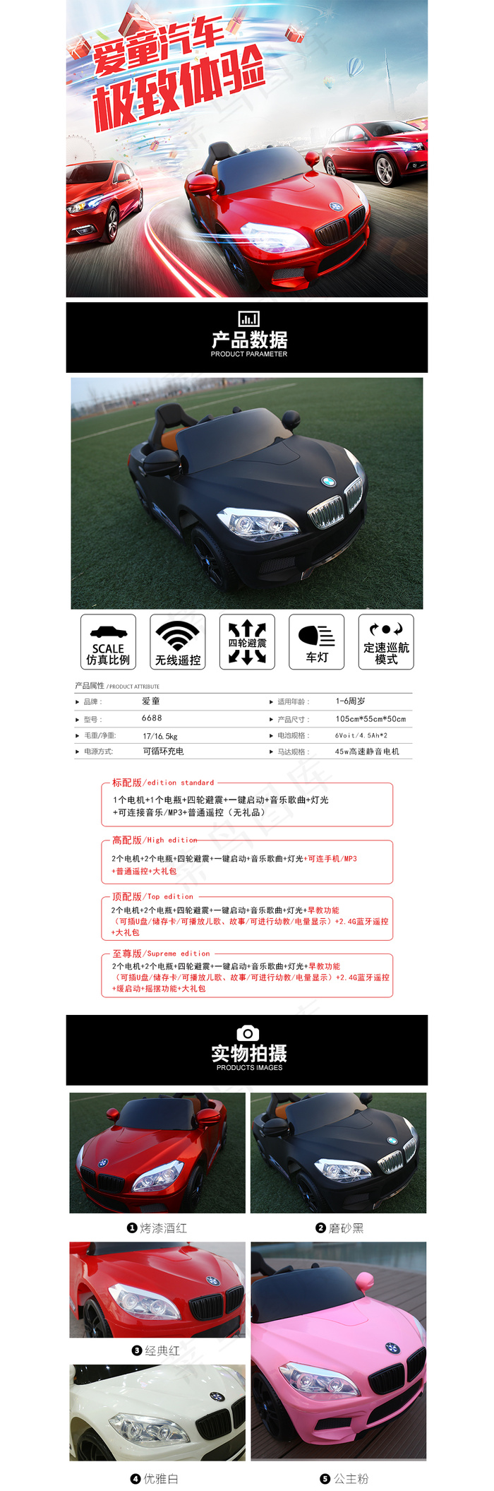 儿童汽车详情页(750X9939(DPI:72))psd模版下载