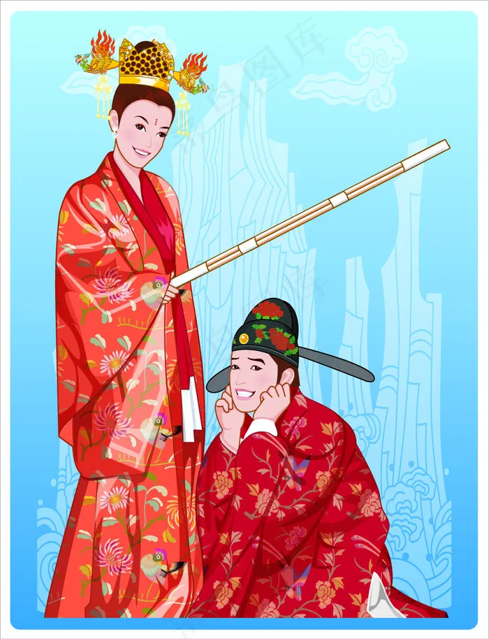 婚庆礼仪ai矢量模版下载