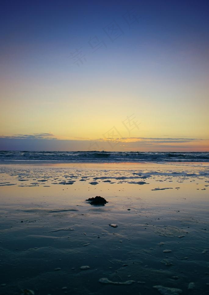 海边夕阳景色图片