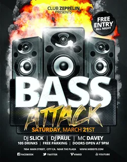 纯英文酷炫音响创意海报ＰＳＤ