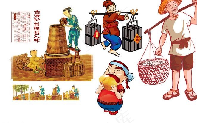 人物插画 线条人物图片