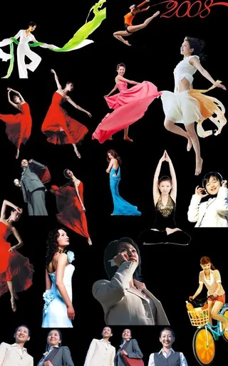 女性集合【抠图】图片