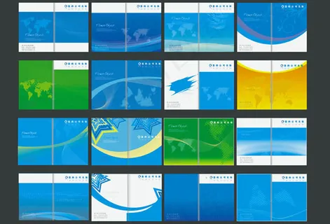 动感线条科技画册封面设计矢量素材