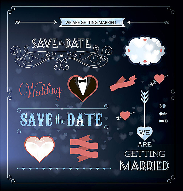 婚礼背景花纹边框