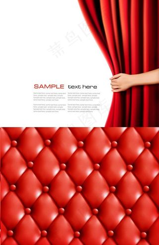 舞台幕布背景矢量素材