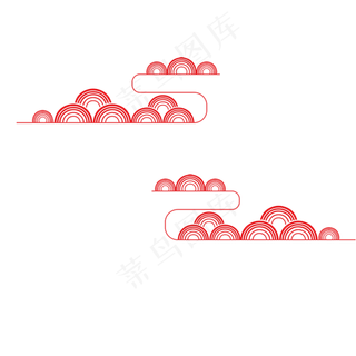 中国风国庆中秋祥云元素,免抠元素
