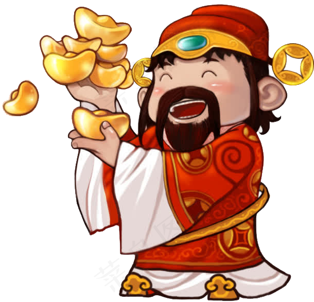 50款新春新年财神拜年节日设计免扣...