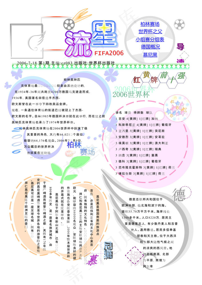 电脑小报素材模板制作