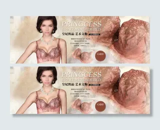 奢华高雅文胸内衣海报