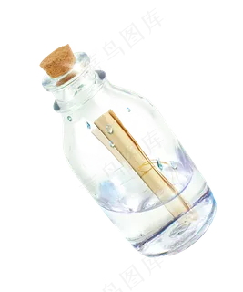 唯美许愿瓶PNG透明背景免扣素材