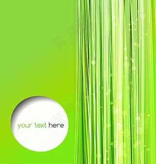 绿色背景线条圆环图案