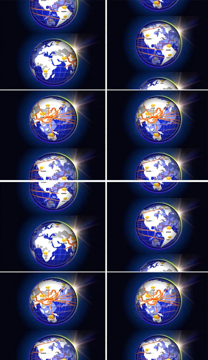 高清地球网络连线商贸互联网视频