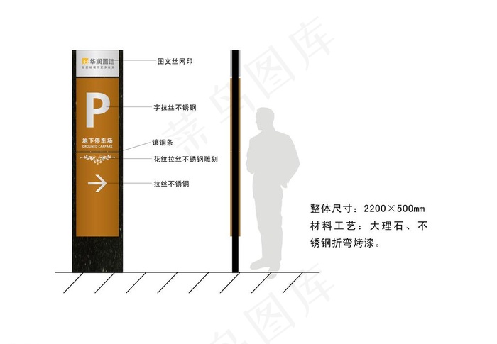 停车指示牌图片