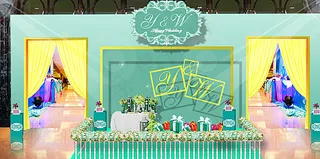 婚礼迎宾区图片