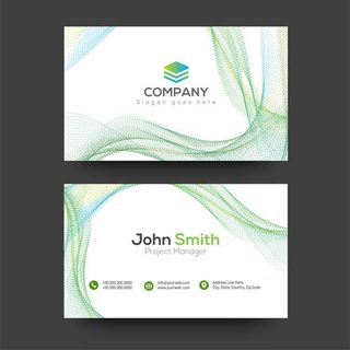 多彩几何图案名片2