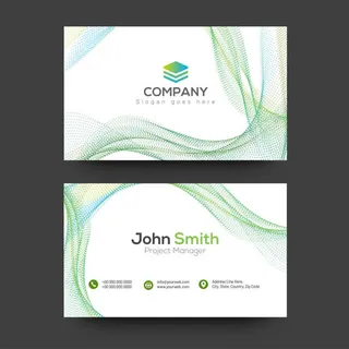 多彩几何图案名片2