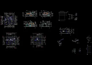 别墅平立面cad图纸