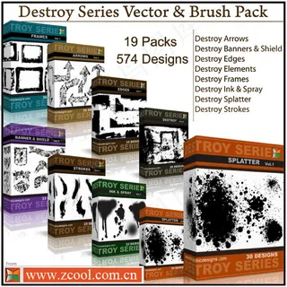 高清晰水墨类PS笔刷集