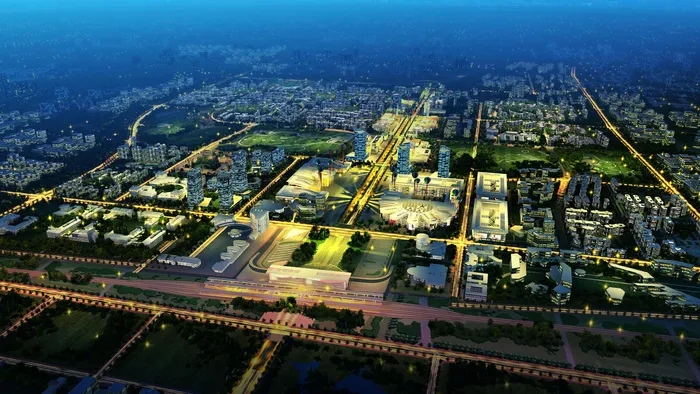 城市夜景鸟瞰图图片
