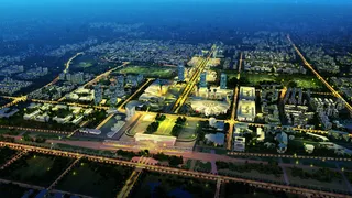 城市夜景鸟瞰图图片