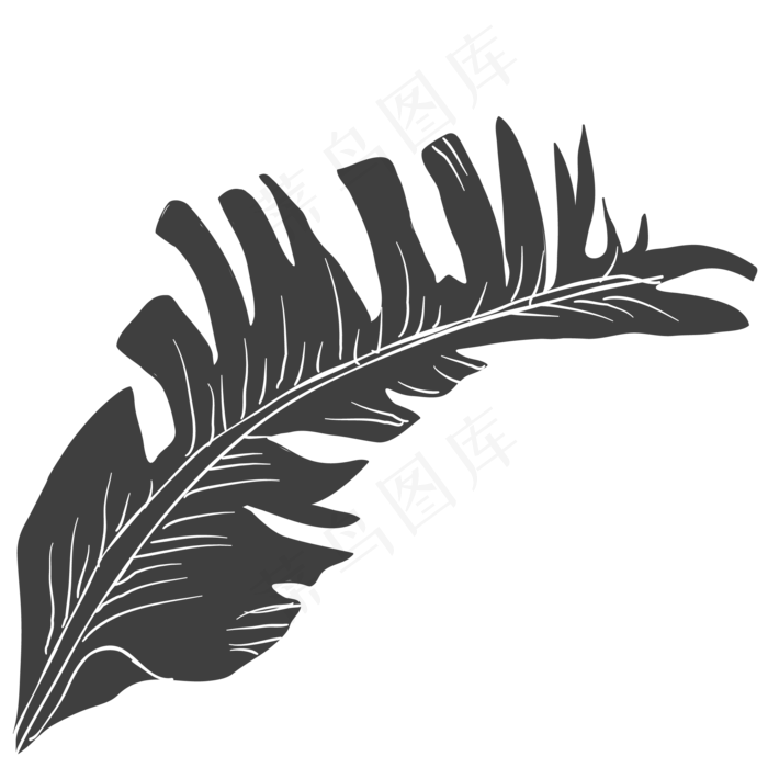 手绘线稿树叶花卉箭头PNG免扣素材