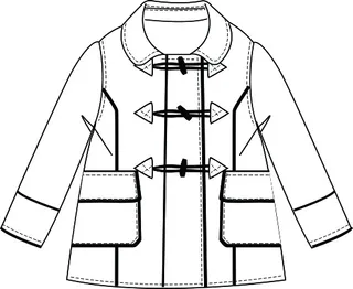 复古乡村粗呢子大衣