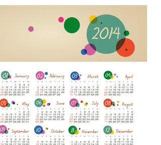 卡通简洁日历模版