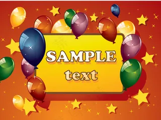 卡通生日卡矢量素材卡通生日贺卡问候...