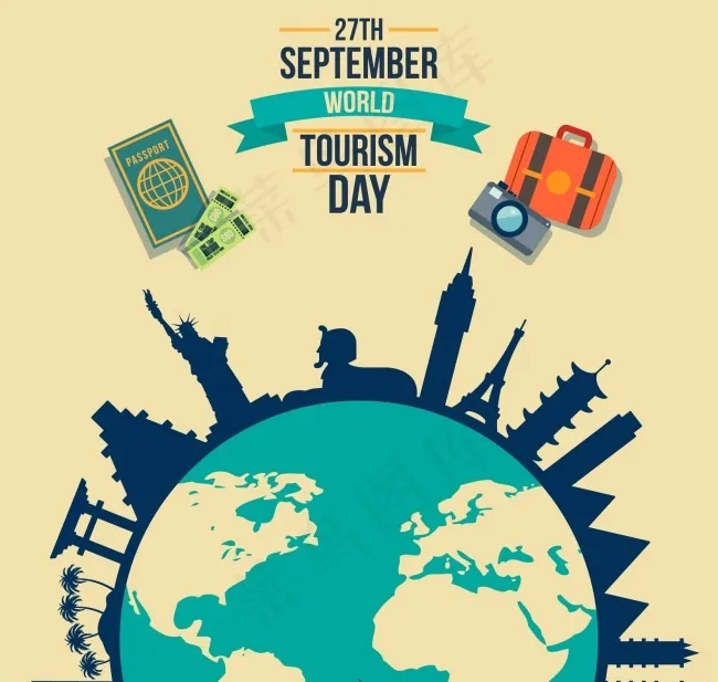 世界旅行日宣传海报ai矢量模版下载