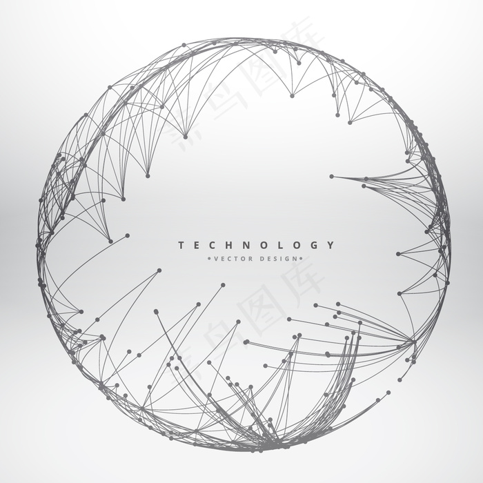 采用圆形网格技术的技术背景ai矢量模版下载