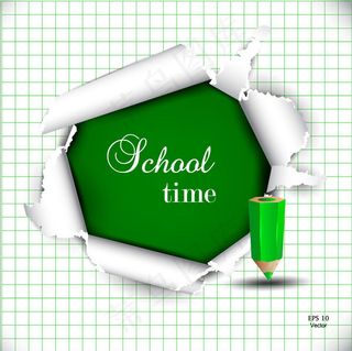 卡通风格矢量素材01撕裂的笔记