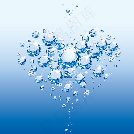 水 水紋 藍色ai矢量模版下载