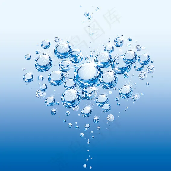 水 水紋 藍色ai矢量模版下载