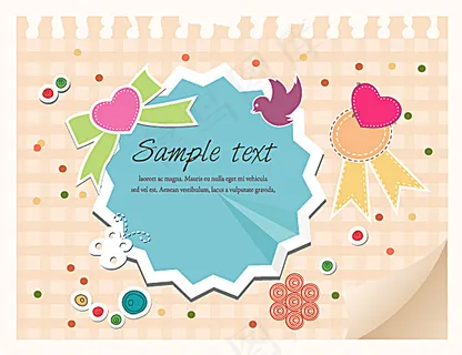 卷页便签纸背景