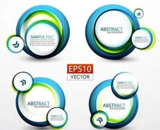 彩铃标签02矢量