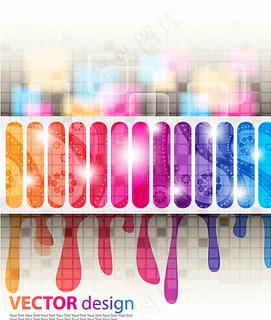 时尚炫彩背景矢量素材图片