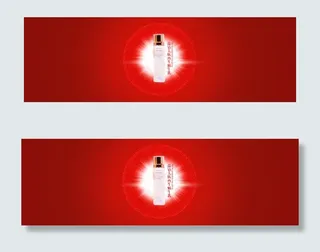 红色化妆品海报轮播