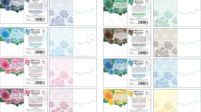 花朵纸卡吊牌图片cdr矢量模版下载