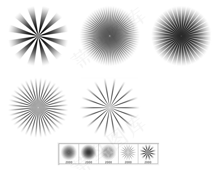 高清晰放射光PS笔刷